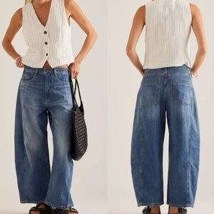 Anthropologie Pilcro Kenna Mid Rise Heritage Barrel Jeans Wide Leg 18W Boho Y2K
